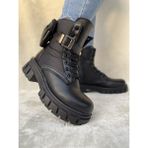 Çiğdem Kundura Çiğdem Yandan Cepli Siyah Deri Postal Bot ( Twingo 7635 ) - Siyah - 39 - ST00720-SİYAH-39