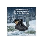 ÇİĞDEM KUNDURA Emek - 501-B | Erkek İçi Yünlü Kar Botu | Su ve Kar Geçirmez