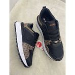 Çiğdem Kundura Siyah-Kahve Yüksek Taban Unisex Sneaker Spor Ayakkabı - Siyah-Kahve - 39 - ST01977-SIYAH-KAHVE-39