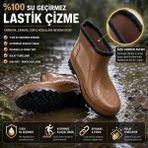 Çiğdem Kundura Ulaş Kahve Rençber Bahçe Kısa Lastik Çizme - Kahverengi - 44 - ST02265-KAHVERENGİ-44