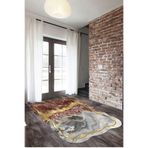 Çiğdem Lazer Kesim Kaymaz Taban Dijital Baskı Halı St600187mr ÇİĞDEM01, Mürdüm, 100 x 160