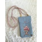CIGDEMCALISKAN Sleepyowl Çapraz Telefon Çantası - 13 x 20 cm - Açık Mavi