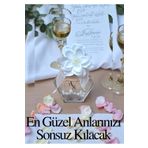 çiğdemcetasarım Söz, Nişan, Kına, Düğün, Mevlüt, Sünnet, Nikah Şekeri Hediyelik Hatıra CAM Şişe Kolonya, 20 ADET