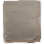 Cigit Dantel Işlemeli Tekkat Müslin Battaniye 100X100 cm +/- 3 cm Vizon - 100 x 100 cm