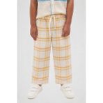 Cigit Müslin Pantolon 1-10 Yaş Hardal Ekose - 05S-Sarı - 9 - 10 Yaş