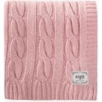 Cigit Saç Örgü Triko Battaniye 80X100 cm (+/-5 Cm) Pudra Pembe - 80 x 100 cm