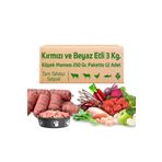 Çiğmamam Doğal Kedi ve Köpek Maması Barf Kırmızı Etli Beyaz Tahılsız Sebzeli 3.250 gr 271 gr 12 Adet Köpek Maması
