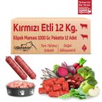 Çiğmamam Kırmızı Etli Tahılsız 12x1000 gr Barf Köpek Maması