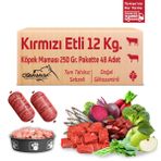 Çiğmamam Kırmızı Etli Tahılsız Köpek Barf Maması 12 Kg 250 Gr 48 Adet