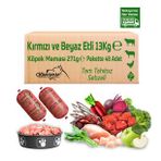 Çiğmamam Kırmızı Ve Beyaz Etli Köpek Barf Maması 13 Kg 271 gr