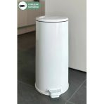 Cigo Pedallı Mutfak Banyo Çöp Kovası 20 Lt Beyaz-İç Kısım Siyah