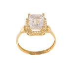 Cigold Taşlı Yüzük Baget 14 Ayar Altın 2,75 Gr Oa-K21501028809