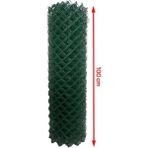Cihan Çit Pvc Kaplı Örgü Tel Bahçe Çiti - 3,00 mm Kalınlık 75X75 Göz Aralığı H:100 cm L:10 Metre - H:100CM