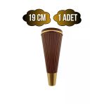 Cihan Desenli 19Cm Plastik Ayak Mobilya Masa Ve Dolap Ayağı(19Cm)(Kahverengi - Altın) Kahverengi 19Cm 19Cm - 1 Adet