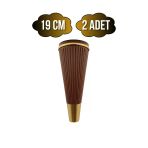 Cihan Desenli 19Cm Plastik Ayak Mobilya Masa Ve Dolap Ayağı(19Cm)(Kahverengi - Altın) Kahverengi 19Cm 19Cm - 2 Adet