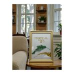 CİHO 13×28 Cm Parlak Camlı Altın Rengi Dekoratif Kontrast Fotoğraf / Anı Çerçevesi