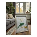CİHO 15×20 Cm Gümüş Renkli Parlak Camlı Bronz Dekoratif Kontrast Fotoğraf / Anı Çerçevesi