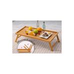 CİHO Katlanır Ayaklı Bambu Yatak Keyif Tepsisi (50cm*30cm), Portatif Tepsi