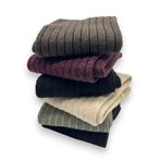 CİHO SOCKS 6 Çift Kadın Ekstra Kalın Fitilli Derbili Kışlık Norveç Bot Çorabı Soket Çorap
