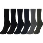 Ciho Socks 6 Çift Yünlü Erkek Norveç Doğal Yumuşak Kalın Termal Kışlık Fitilli Derbi Soket Çorap - Çok Renkli - 40 - 45