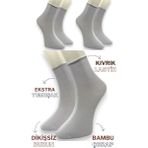 Ciho Socks Premium 3 Çift Bambu Kadın Lastiksiz Roll Top Soket Dikişsiz Çorap / Iz Bırakmaz / Sıkmayan Çorap - 36 - 40 - 1BW-Beyaz