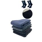 Ciho Socks Premium 4 Çift Erkek Dikişsiz Bambu-Diya-betik-Comfort Lastik Siyah Laci Füme Soket Çorap