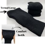 CİHO SOCKS Premium Termal 6 Çift Erkek Sıkmayan Lastikli Kışlık Çorap