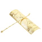 Ciieeo 1 Set Çin Kung Fu Çay Kepçesi Kürek Vintage Kabartmalı Alaşım Çay Kaşığı Kürek Kiti