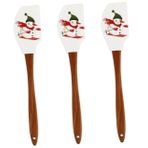 Ciieeo 3 Parça Noel Krem Spatula Pişirme Aksesuarları Yumurta Ocakları Noel Kauçuk Spatula Cadılar Bayramı Dekoru Dekoru Jöle Gözleme Tatlı Silikon Tencere Rafı