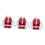 Ciieeo 3 Parça yetişkin önlüğü unisex karikatür önlük noel baba önlüğü modeli Noel önlüğü yetişkin önlükler apron yetişkin santa önlük noel baskı Suşi kırmızı