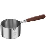 Ciieeo Iki Tarafı Dökme Ağzı Olan Paslanmaz Çelik Tencere 250Ml Tereyağı Isıtıcı Tava Ramen Kazan Süt Peynir Tenceresi Çorba Için Yağ Dökme Tavaları Kahve Çikolata Sosu