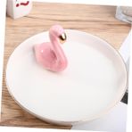 Ciieeo küpe tepsisi yüzük bileklik tasarim flamingo kupe dekoratif kolye görüntülemek tepsiler Durmak Kulp deniz kabuğu Plaka takı çanak tepsi seramik takı tabağı Takı Organizatör