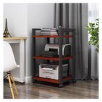 Çıkarılabilir Raflı Ahşap CD Rafı Ev/Ofis Köşesi için Yüksekliği Ayarlanabilir Bileşen Dolabı Stereo Stant Ses Video Depolama için Ses Kulesi (D 3 50X40X79CM)
