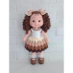 Çikolata Düşü Kıvırcık Saçlı Karnaval Bebek Amigurumi Organik Oyuncak