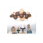 Çikolata Kahve-Ten Pastel Renk Balon Zinciri 100 Adet+5 mt balon zinciri