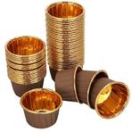 Cikonielf 200 Parça Cupcake Liner Tutucu Kaplamalı Kağıt Pişirme Bardakları Muffin Kollu Tepsi Parti Düğünler için Kek Tava Dekorasyon Araçları (Kahve)