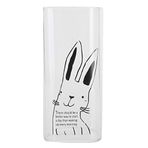 Cikonielf 400 ml baskılı desen süt şeffaf cam bardak çay kahve kahvaltı süt bardağı fincan içme kabı (tavşan)
