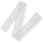 Cikonielf 5 Yard Dantel Kenar Trim Şerit Polyester İplik Trim Kurdele Kıyafet Dekorasyon Şerit El Sanatları Kendin Yap Dikiş Aksesuarları (Beyaz)