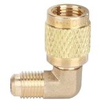 Cikonielf adaptör pirinç R410 dış dişli 1/4 ila iç dişli 5/16 90° adaptör bağlantısı soğutucu klima aksesuarları soğutma