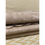 Çıkrıkçı Tekstil Kendinden Desenli Düz Süngerli Kaymaz Koltuk & Çekyat Örtüsü Koyu Vizon & Kapiçino Renk - 170 x 210 cm