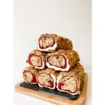 Çilek Aromalı Bademli Fındık Kremalı Sultan Sarma Lokum 1 Kg