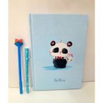 Çilek Home Avm Çilekhomeavm Panda Okul -Hatıra-Anı Günlük Defteri -Kedi Jel Kalem-Tükenmez Kalem Okul Seti Kedi89 - Açık Mavi