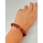 Çilek Kuvars Taşlı Rudraksha Tohum Unisex Bileklik 8mm