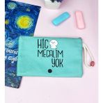 Çılgıntrend Hiç Mecalim Yok Tasarımlı Bez Kalemlik Cüzdan