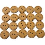 Çillor 60 Adet/1kokonat Düğme Dikişli/30 Adet 18BOY-11,4MM-450İNÇ/30 Adet 28BOY-17,8MM-0700 Inç - Ahşap