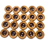Çillor 90 Adet Kokonat Düğme/30 Adet 28BOY-17,8MM/30 Adet 24BOY-15,2MM/30 Adet 18BOY-11,4MM - Ahşap Bej - Siyah