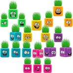 Çim Adam Kare Emoji Şekilli Çim Adam Surat 4 Adet Okul Öncesi Sonrası Etkinlik - Pembe