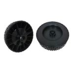 Çim Biçme Makinesi Tekerleği 130MM Rulmansız - Siyah