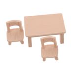 CIMAXIC 1 Set Minyatür Sandalye Ve Masa Gerçekçi Reçine Mobilya Modeli Doldhouse Dekorasyon Peri Bahçe Mini Köy Aksesuarları DIY El Sanatları Projeleri