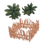 CIMAXIC 1 Set Plastik Minyatür Ağaçlar Ve Çit Seti Çocuklar İçin Peri Bahçesi Süsü Bebek Evi Ev Bahçe Bitki Saksısı Kendin Yap Diorama Projeleri